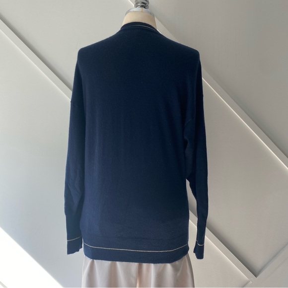 Ted Baker Wool Blend Crew Neck Sweater with Gold Piping - 0 - Picture 3 of 13